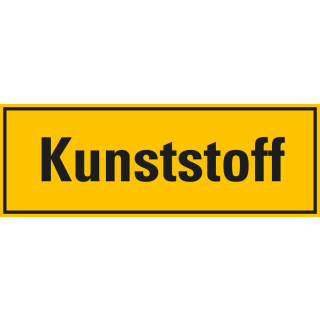 Hinweisschild: Kunststoff, gelb-schwarz, Folie selbstklebend, 297 x 105 mm, 1 Stück