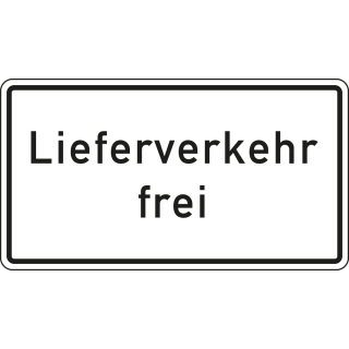 Hinweisschild: Lieferverkehr frei, Aluminium reflektierend, 600 x 330 mm, 1 Stück