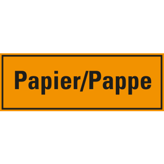 Hinweisschild: Papier/Pappe, orange-schwarz, Folie selbstklebend,297 x 105 mm, 1 Stück