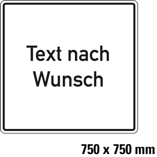 Hinweisschild,TnW,AL RA0,750x750mm