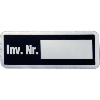 Inventaretikett: Inv.Nr., Typenschild tipomatics, Alu-Solid-Folie, 50 x 20 mm, 11 St./Bogen