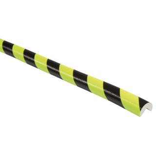 Knuffi Eckschutzprofil Typ A, selbstklebend/zum Anschrauben, fluoreszierend-schwarz, PU-Schaum, 1000 x 40 x 25 mm, 1 Stück