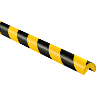 Knuffi Eckschutzprofil Typ A, selbstklebend/zum Anschrauben, gelb-schwarz, PU-Schaum, 1000 x 40 x 25 mm, 1 Stück