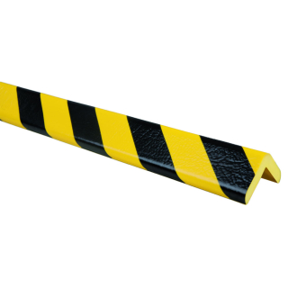 Knuffi Eckschutzprofil Typ H+, selbstklebend/zum Anschrauben, gelb-schwarz, PU-Schaum, 1000 x 60 x 48 mm, 1 Stück