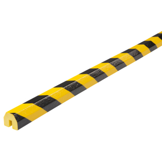 Knuffi Kantenschutzprofil Typ BB, zum Aufstecken/zum Anschrauben, gelb-schwarz, PU-Schaum, 1000 x 40 x 19 mm, 1 Stück