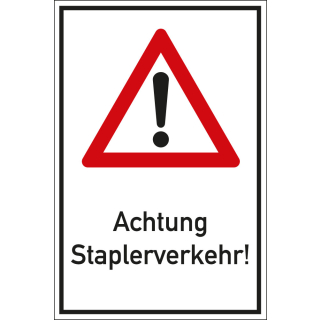 Kombischild Gefahrenstelle, Achtung Staplerverkehr Nr. 101, Aluminium, 400 mm x 600 mm, 1 Stück
