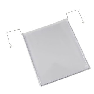 Lagerbelegtaschen mit Haken, transparent, PVC, 330 x 280 mm, 10 St./Verpackungseinheit
