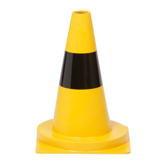 Leitkegel: Leitkegel für Betriebsgelände leichte Ausführung, gelb-schwarz, PVC, 0,5 kg, 320 mm, 1 Stück