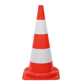 Leitkegel: Leitkegel für den Tageinsatz, rot-weiß tagesleuchtend, PVC, 5 kg, 750 mm, 1 Stück
