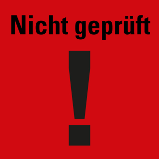 Organisationsetikett: Nicht geprüft, rot, Papier selbstklebend, 17 mm x 17 mm, 500 St./Rolle