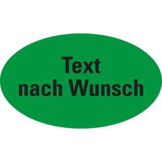 Organisationsetikett: Text nach Wunsch, grün, ablösbares Haftpapier selbstklebend, 50 mm x 30 mm, 500 St./Rolle