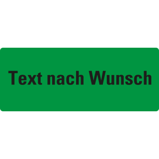 Organisationsetikett: Text nach Wunsch, grün, ablösbares Haftpapier selbstklebend, 50 mm x 20 mm, 500 St./Rolle