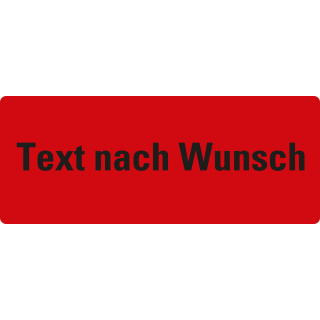 Organisationsetikett: Text nach Wunsch, rot, ablösbares Haftpapier selbstklebend, 50 mm x 20 mm, 500 St./Rolle