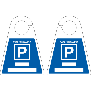 Parkausweis Parkplatz,beschriftbar,bl,KU