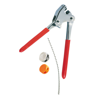 Plombenzange, vernickelt, mit 10 mm Stempeleinsatz, 170 mm lang, 1 Stück