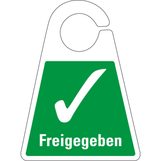 Qualitätsanhänger Freigegeben, doppelseitig, grün, Kunststoff, 120 x 165 mm, 1 Stück