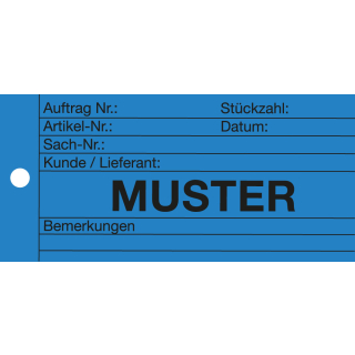 Qualitätsanhänger: Muster, blau, Karton mit Metallöse, 140 mm x 66 mm, 100 St./Verpackungseinheit