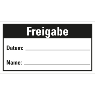 Qualitätsaufkleber: Freigabe, Haftpapier ablösbar, 40 mm x 25 mm, 250 St. / Rolle