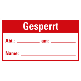 Qualitätsaufkleber: Gesperrt, Haftpapier ablösbar, 40 mm x 25 mm, 250 St. / Rolle