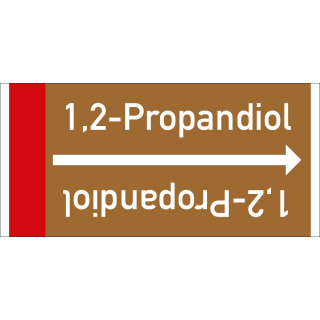 Rohrleitungsband: 1,2-Propandiol, DIN 2403, für Rohre ab Ø 15 mm, Folie selbstklebend, 33 m/Rolle