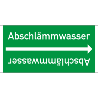 Rohrleitungsband: Abschlämmwasser, DIN 2403, für Rohre ab Ø 15 mm, Folie selbstklebend, 33 m/Rolle