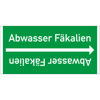 Rohrleitungsband: Abwasser Fäkalien, DIN 2403, für Rohre ab Ø 15 mm, Folie selbstklebend, 33 m/Rolle