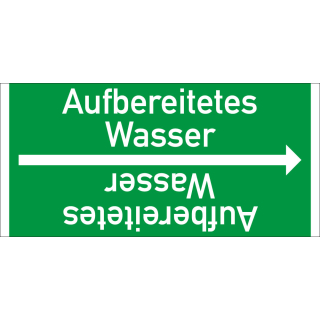 Rohrleitungsband: Aufbereitetes Wasser, DIN 2403, für Rohre ab Ø 15 mm, Folie selbstklebend, 33 m/Rolle