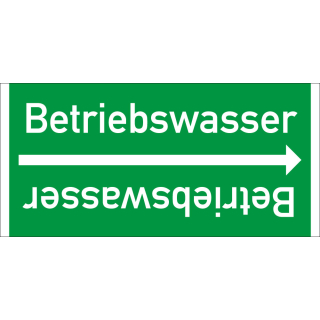 Rohrleitungsband: Betriebswasser, DIN 2403, für Rohre ab Ø 15 mm, Folie selbstklebend, 33 m/Rolle