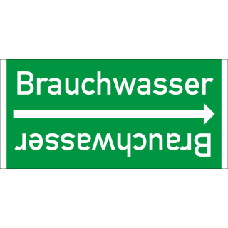 Rohrleitungsband: Brauchwasser, DIN 2403, für Rohre ab Ø 15 mm, Folie selbstklebend, 33 m/Rolle