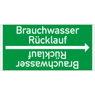 Rohrleitungsband: Brauchwasser Rücklauf, DIN 2403, für Rohre ab Ø 15 mm, Folie selbstklebend, 33 m/Rolle