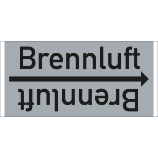 Rohrleitungsband: Brennluft, DIN 2403, für Rohre ab Ø 15 mm, Folie selbstklebend, 33 m/Rolle