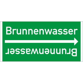 Rohrleitungsband: Brunnenwasser, DIN 2403, für Rohre ab Ø 15 mm, Folie selbstklebend, 33 m/Rolle