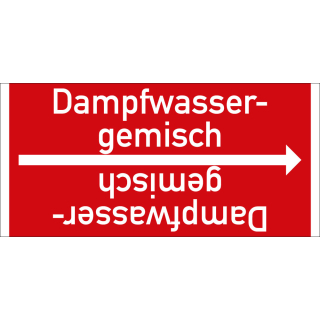 Rohrleitungsband: Dampfwassergemisch, DIN 2403, für Rohre ab Ø 15 mm, Folie selbstklebend, 33 m/Rolle