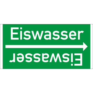 Rohrleitungsband: Eiswasser, DIN 2403, für Rohre ab Ø 15 mm, Folie selbstklebend, 33 m/Rolle