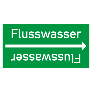 Rohrleitungsband: Flusswasser, DIN 2403, für Rohre ab Ø 15 mm, Folie selbstklebend, 33 m/Rolle