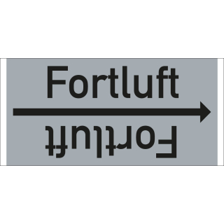 Rohrleitungsband: Fortluft, DIN 2403, für Rohre ab Ø 15 mm, Folie selbstklebend, 33 m/Rolle