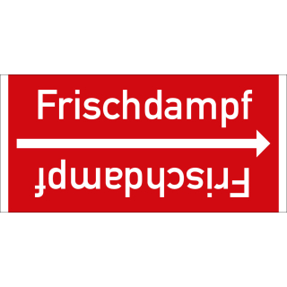 Rohrleitungsband: Frischdampf, DIN 2403, für Rohre ab Ø 15 mm, Folie selbstklebend, 33 m/Rolle