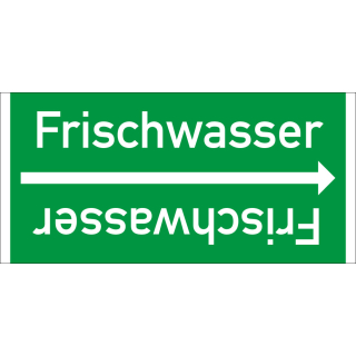 Rohrleitungsband: Frischwasser, DIN 2403, für Rohre ab Ø 15 mm, Folie selbstklebend, 33 m/Rolle