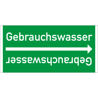 Rohrleitungsband: Gebrauchwasser, DIN 2403, für Rohre ab Ø 15 mm, Folie selbstklebend, 33 m/Rolle