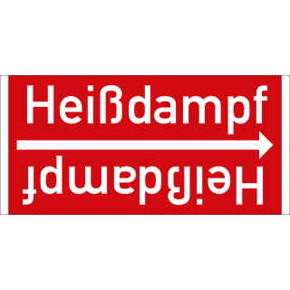 Rohrleitungsband: Heißdampf, DIN 2403, für Rohre ab Ø 15 mm, Folie selbstklebend, 33 m/Rolle