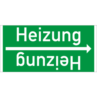 Rohrleitungsband: Heizung, DIN 2403, für Rohre ab Ø 15 mm, Folie selbstklebend, 33 m/Rolle