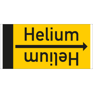 Rohrleitungsband: Helium, DIN 2403, für Rohre ab Ø 15 mm, Folie selbstklebend, 33 m/Rolle