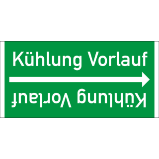 Rohrleitungsband: Kühlung Vorlauf, DIN 2403, für Rohre ab Ø 15 mm, Folie selbstklebend, 33 m/Rolle