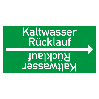 Rohrleitungsband: Kaltwasser Rücklauf, DIN 2403, für Rohre ab Ø 15 mm, Folie selbstklebend, 33 m/Rolle