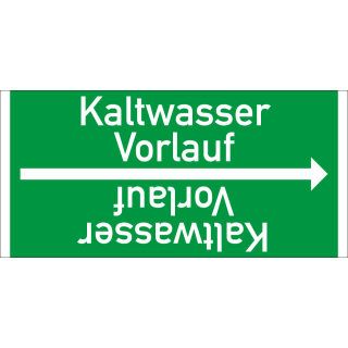Rohrleitungsband: Kaltwasser Vorlauf, DIN 2403, für Rohre ab Ø 15 mm, Folie selbstklebend, 33 m/Rolle