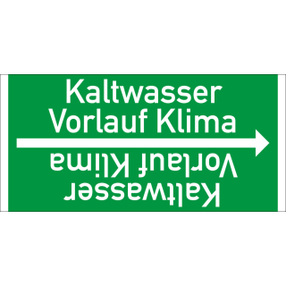 Rohrleitungsband: Kaltwasser Vorlauf Klima, DIN 2403, für Rohre ab Ø 15 mm, Folie selbstklebend, 33 m/Rolle