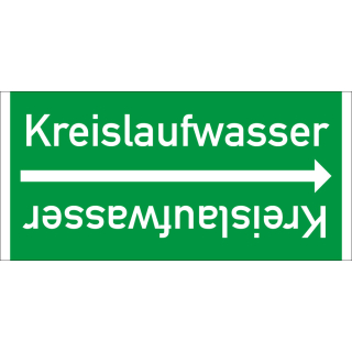 Rohrleitungsband: Kreislaufwasser, DIN 2403, für Rohre ab Ø 15 mm, Folie selbstklebend, 33 m/Rolle