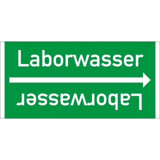 Rohrleitungsband: Laborwasser, DIN 2403, für Rohre ab Ø 15 mm, Folie selbstklebend, 33 m/Rolle