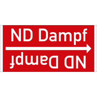 Rohrleitungsband: ND Dampf, DIN 2403, für Rohre ab Ø 15 mm, Folie selbstklebend, 33 m/Rolle