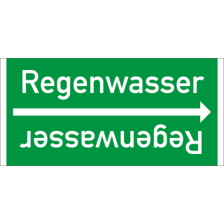 Rohrleitungsband: Regenwasser, DIN 2403, für Rohre ab Ø 15 mm, Folie selbstklebend, 33 m/Rolle